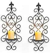 Wall Candle Sconce Holder Set of 2, Candle Sconces Wall Decor for Living Room Dining Room Bedroom...