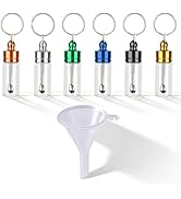 6-Pack Travel Glass Spice Jars with built-in measuring spoon & Storage bag, BPA-Free Airtight Foo...