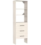 ClosetMaid SuiteSymphony 25-Inch Closet System Tower with (3) Drawers, and (2) Shelves, White Timber