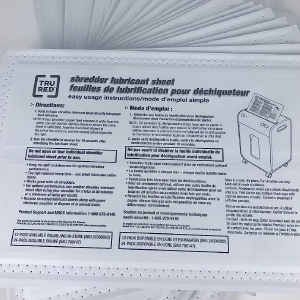 Staples Shredder Lubricant Lubricating Sheets 24/pk