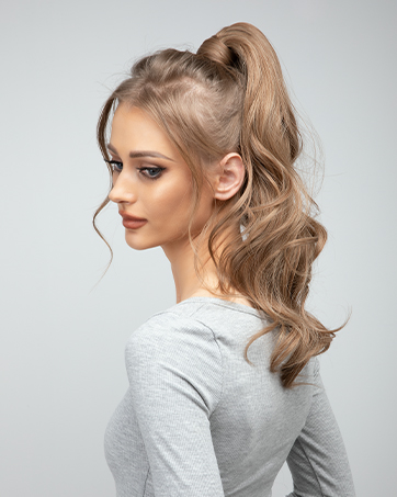 Cury ponytail extension