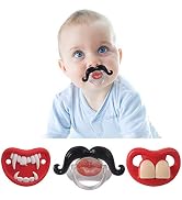 Funny Pacifiers for Babies, Newborn Pacifier 0-6-12-18 Months, Infants Pacifiers for 0-6 Months, ...