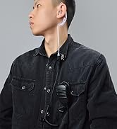 HYS 3.5mm Police Listen Only Acoustic Tube Earpiece with One Pair Medium Earmolds for Speaker Mics