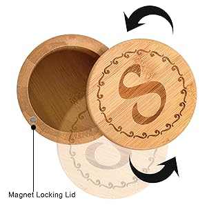 Bamboo Salt and Pepper Holder Box