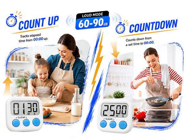 Digital Kitchen Timers for cooking