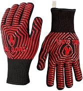 BBQ Gloves, BBQ Accessories 1472? Extreme Heat Resistant, Grilling Gloves Silicone Non-Slip Oven ...