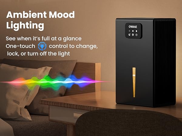 dehumidifier with 7 color LED light