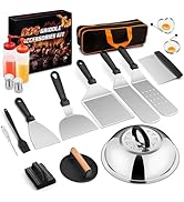 18Pcs Griddle Accessories Kit (with Basting Cover), Joyfair Stainless Steel Flat Top Grilling Spa...