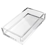 Clear Acrylic Bathroom Hand Towel Trays Guest Paper Towel Holder, Vanity Tray for Bathroom