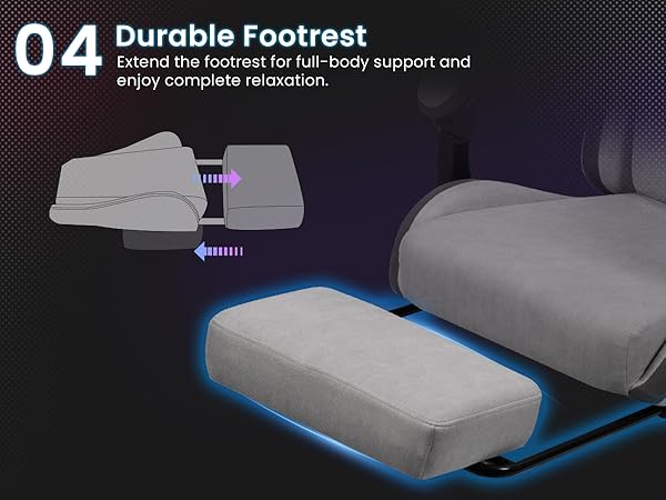 Ergonomic grey gaming chair with lumbar support swivel home office computer desk
