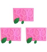 3D Small Leaf Molds Silicone for Sugar Paste, Chocolate, Fondant, Butter, Resin, Polymer Clay, Wa...