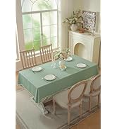 UWWGKK Table Cloth Rectangle Table with Waterproof, Spring Tablecloth with Tassel,Tablecloths for...