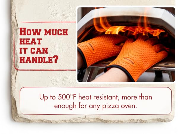KITCHEN PERFECTION Silicone Pizza Oven Gloves -Extreme Heat Resistant Gloves