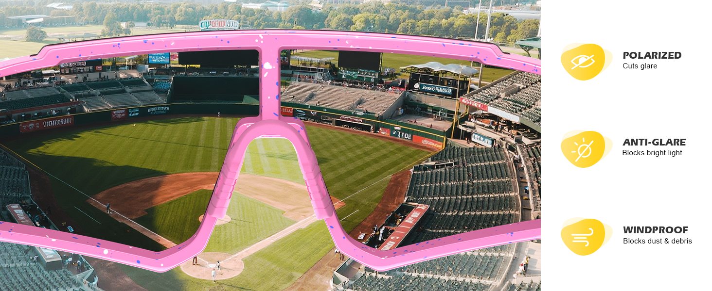 Kids Baseball Sunglasses for Boys Girls