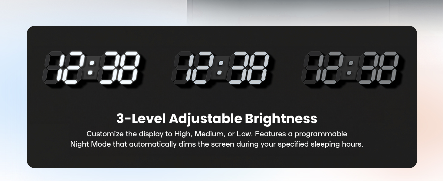led digital wall clock