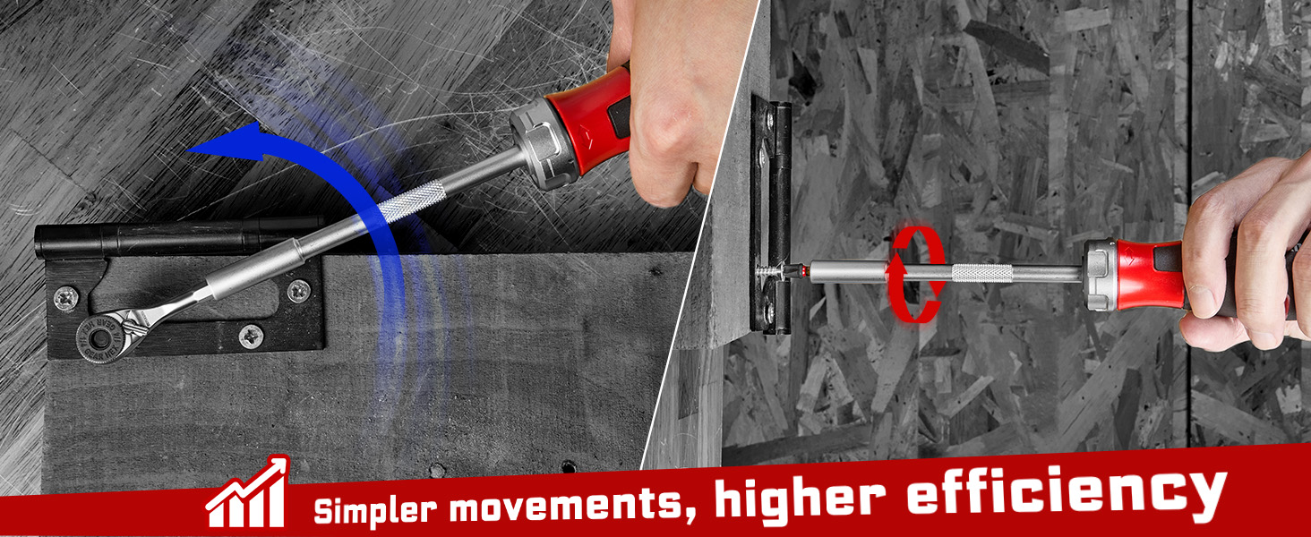 simpler movements,higher efficiency