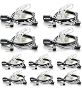 Retevis Case of 10, Walkie Talkie Earpiece with Mic, Comfortable Acoustic Tube, for RT22 RT21 RT6...