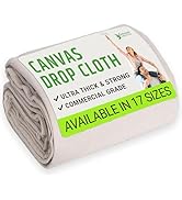 All Purpose Canvas Drop Cloth - Canvas Tarp, Fabric Drop Cloth Curtains, Drop Cloth for Painting,...
