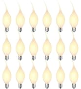 Hompavo Shatter-Resistant Candle Light Bulbs - 7W Silicone Dipped E12 Candelabra Base Bulbs with ...
