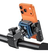 OMOTON BK01 Anti-Vibration Bike Phone Holder for Rearview Mirror & Handlebar, Shockproof Motorcyc...