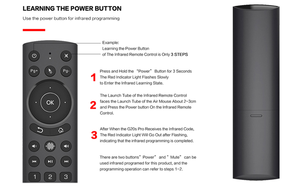 backlit voice remote control