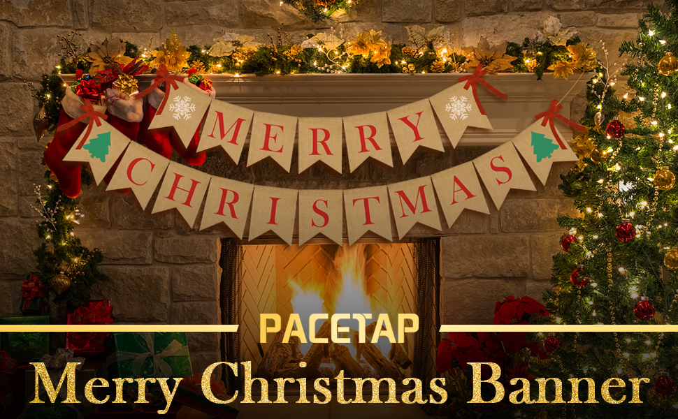 Merry Christmas Burlap