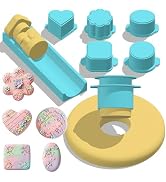 Hokkieam 5 PCS Cake Pop Mold Set with 7.8-inch Tray, 5 Shape Cakepop Cutter | Heart, Square, Clou...