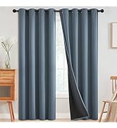 SimpleHome 100% Blackout Curtains for Bedroom,Thermal Insulated Grommet Window Drapes Room Darken...