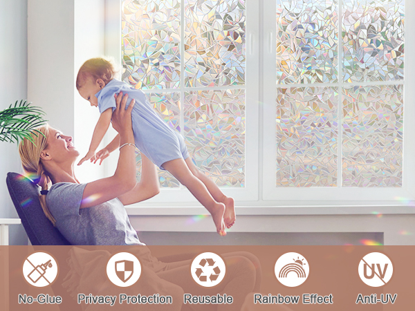 Rainbow window privacy film