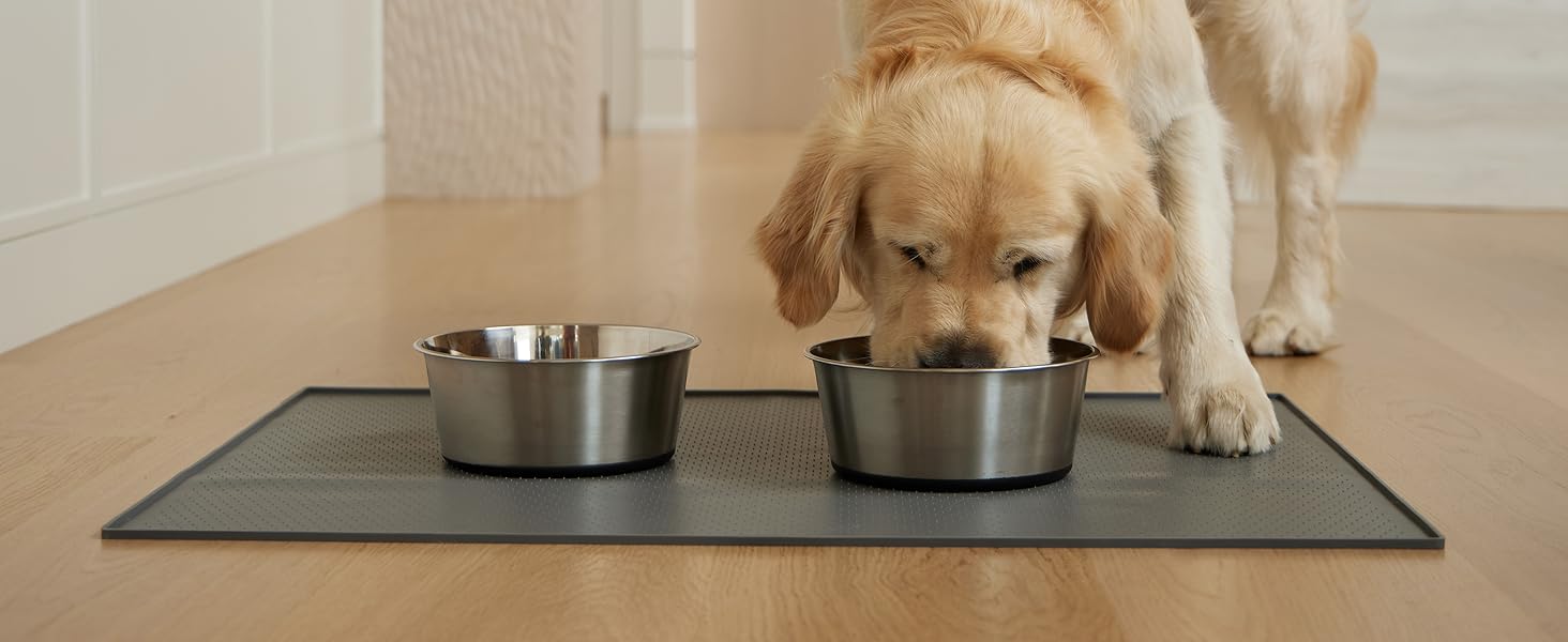 Dog Cat Food Mats, Placemats for Cats and Dogs Water Bowl, Pet Accessories