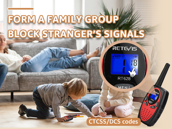 kids walkie talkies with sub-codes for a safe call