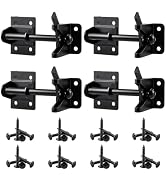 TWINKLEMON 4PCS Self Locking Gate Latch for Wooden Fence Heavy Duty Automatic Gravity Fence Latch...