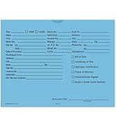 Printed Vehicle Deal Envelopes 9x12 Deal Jackets (100 shrink wrapped) (Blue)