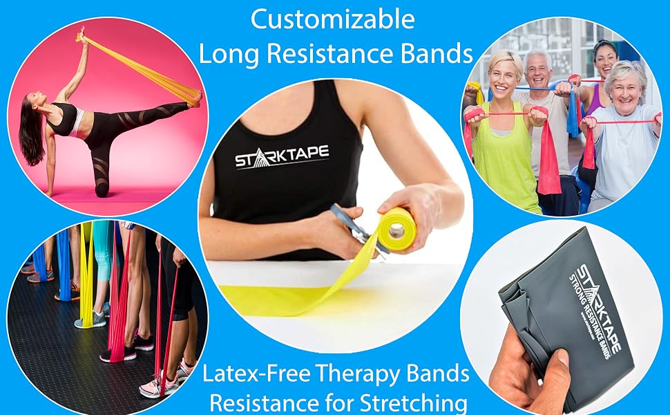 Starktape Long Resistance Bands for physical Therapy Exercise