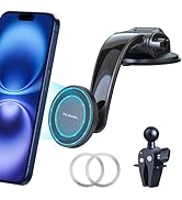 PTz Words for MagSafe Car Mount - Magnetic Phone Holder for Car, Suction Cup, High Heat Resistant...