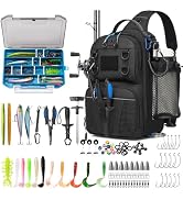 oinitiry Fishing Bag with Tackle Boxes, Lightweight Fishing Tackle Bag | Convertible Fishing Shou...