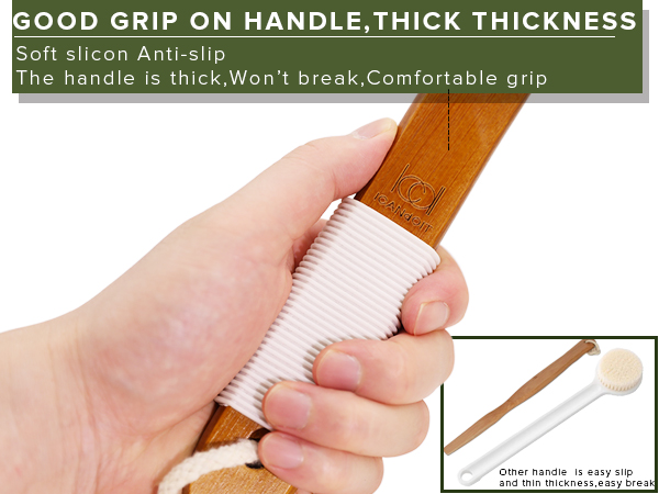 icandoit long handle bath brush with pumice stone
