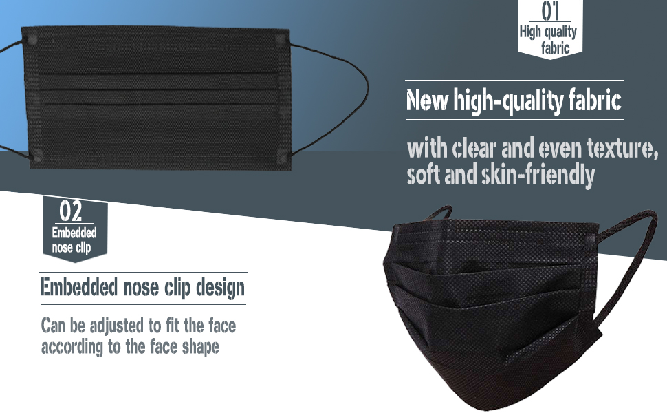 Black Disposable masks