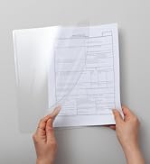 Meccaline Clear Plastic File Folders for Document, Presentation, Project, or Portfolio Filing, La...
