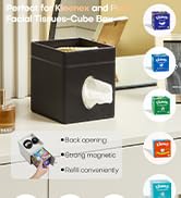 Cloudever Square Tissue Box Cover Holder with Patented Texture for Kleenex/Puffs Cubes