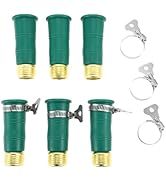 6 Sets 3/4" Universal Faucet Hose Adapter with Clamps, Flexible Silicone Sleeve Water Hose Connec...