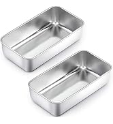TeamFar Loaf Pans for Baking Bread, 9 x 5 Inch Stainless Steel Loaf Pans | Bread Pans Tins for Ho...
