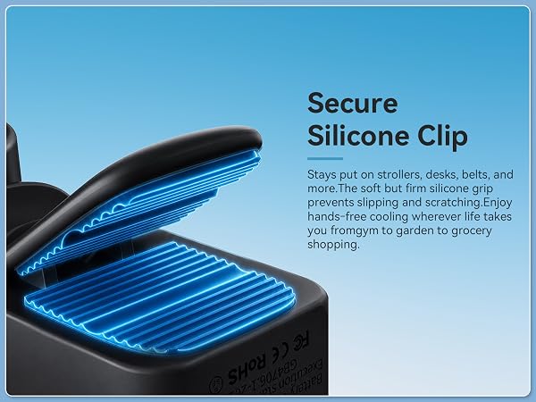 Belt fan clip on waist portable cooling fan
