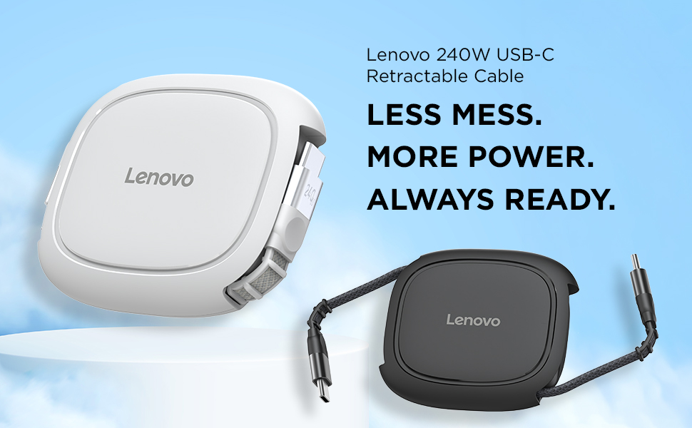 Lenovo 240W USB-C Retractable Cable 1.2m
