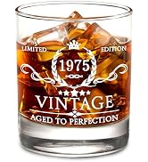 AOZITA 50th Birthday Gifts for Men Whiskey Glass with Delicate Package- 50th Birthday Decorations...
