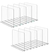 PHOJEWI Purse Organizer for Closet, Clear Acrylic Shelf Dividers Adjustable Purse Storage Rack fo...