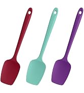 Heat Resistant Silicone Spoon Spatulas, Doosu 600°F High Temp Flexible Cooking Spoons Kitchen Spo...