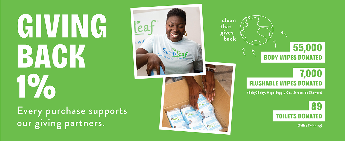 Simpleaf Aloe Vera 50 Counts Giving Back 1%