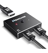 HDMI Switch 4K@120Hz, Bidirectional 8K HDMI 2.1 Switch 2 in 1 Out, 48 Gbps, HDR, 3D Surround Soun...