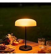 IDOGLOME Solar Outdoor Table Lamp - Waterproof Shower Lamps with Light Sensor, Touch Dimmable Cor...